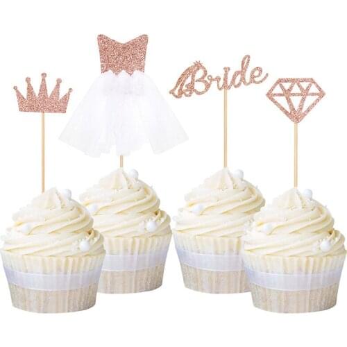 Custom any color Wedding Diamond Cupcake Toppers Glitter Bachelorette Party Engagement Party Decor Diamond Donut Toppers