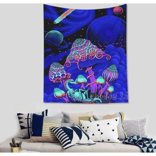 Psychedelic Mushroom Tapestry Plants Of Abstract Art Unique Living Room Bedroom Wall Decor