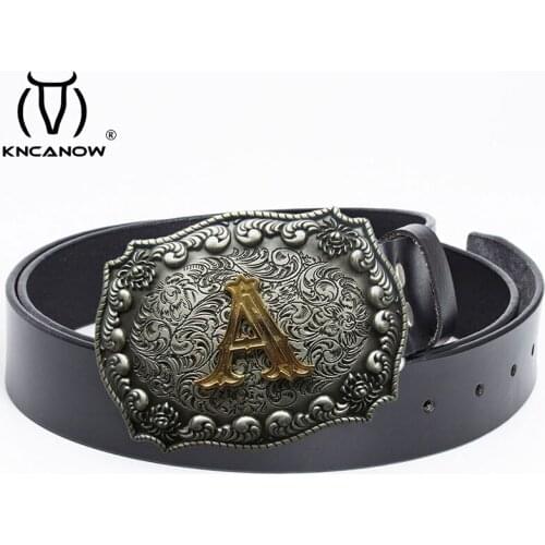 Fashion Designer Men Belt High Quality A Letter Man Classic Retro Belt Exquisite Luxury Famous Brand Genuine Leather Waist Strap