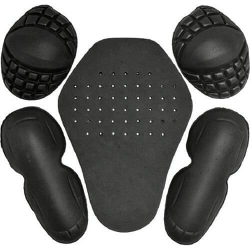 5pcs Removable EVA Riding Shoulder Elbow Back Protectors Pads Set Motorcycle Protective Clothing Motorcycle Racing 11.11