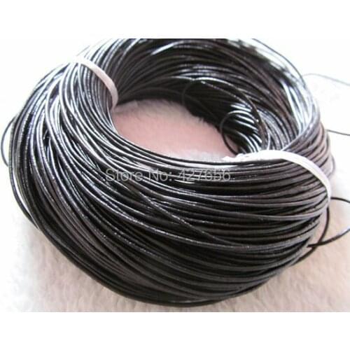 10Yds 1.50mm Black/Brown Genuine Leather Cords String Rope,Jewelry Beading String, For Bracelet & Necklace,DIY Jewelry Accessory