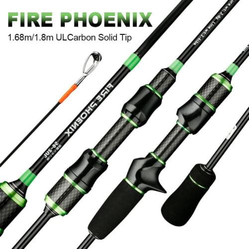 MASCOTTE Trout Rod 1.68m 1.8m Portable Rod EVA Handle Solid Tip Carbon Spinning/Casting Fishing Rod 2-8g Lure WT UL Trout Rods