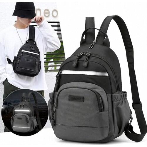 New Designer Waterproof Fashion Men Backpack Mini Soft Touch Multi-Function Small Backpack Male Shoulder Bag Men Purse Sport Bag