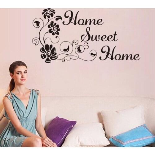 YOYOYU Flower of life Vinyl wall sticker Home Sweet Home English Quote Removeable Decal Salon Livingroom Bedroom Decor ZX349