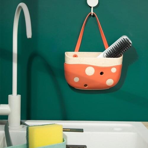 Zq Kitchen Sink Drainage Basket Hanging Bag Racks Hanging on a Faucet Sink Storage Hanging Basket