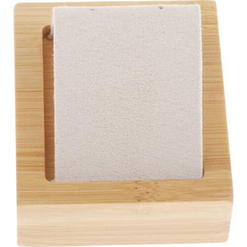 1/2/3 Slot Wood Jewelry Storage Dangle Earrin Studs Tray Box with Velvet Cards