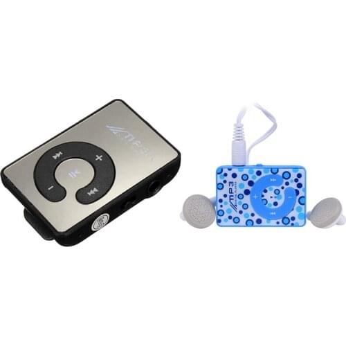 2 Set Mini Music MP3 Player with USB Cable with Headphones, A & B