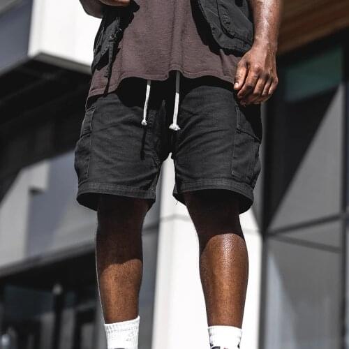 2021 Mens Shorts Fitness Casual Drawstring Short Pants High Quality Shorts Mens Multi-pocket Sports Shorts