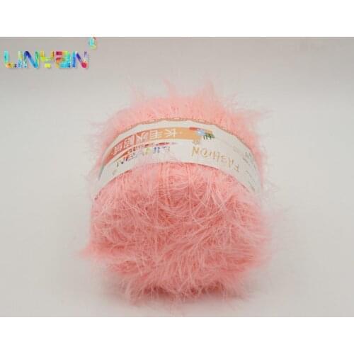 50g Coral Mink Flocking Fur Mohair Cashmere Yarn for Knitting Brand Knit for Hand Knitting Crochet Laine Tricoter knitted t49