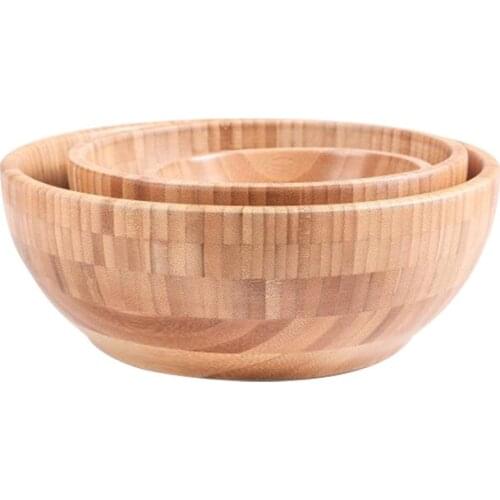 Bamboo home adult bowl, wholesale style Japanese style bamboo bowl stand for sale salad bowl large size mask bowl