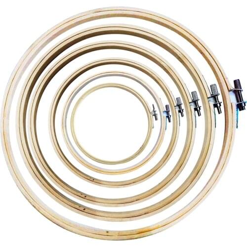 Wooden Embroidery Hoop with Screw Keeps Your Fabric Canvas Tight To Make Stitching Easier - Dia 3~12 inch