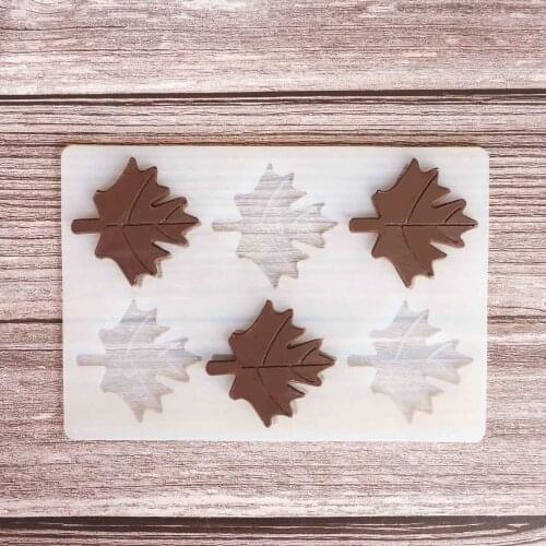 Leaf Shape Chocolate Stencil Mold Cake Decorating Silicone Mold Transfer Sheet Baking Chablon DIY Chocolate Dessert Garnish