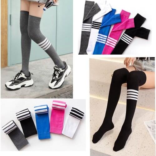 2 Pair Sexy Socks Striped Long Socks Women Long Stockings Warm Thigh High Socks For Ladies Girls Striped Knee Socks New Fashion