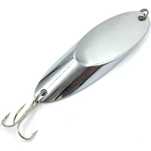 HiUmi 3pcs 60g 84g 112g Metal Spoon Lure Metal Bass Baits Silver Spoon Fishing Lure Metal Lures Fishing Tackle