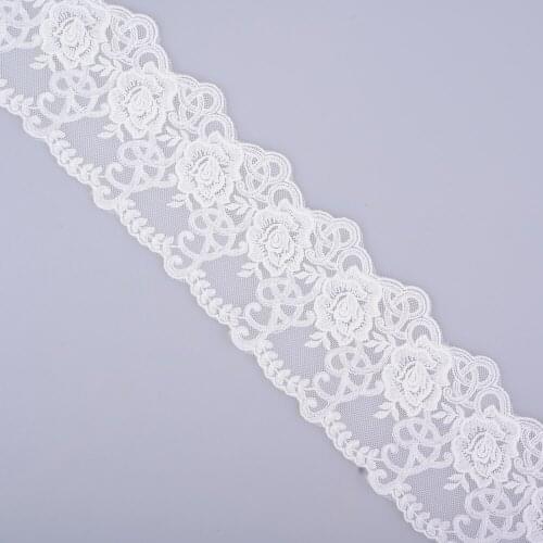 Cusack 1 meter 14 cm Off White Lace Trims Ribbon for Costume Home Textile DIY Craft Mesh Embroidered Lace Fabric Sewing 3 Models
