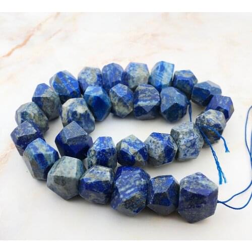 Fashion Lazurite Faceted Beads,lapis lazuli Nugget Beads,Gem Stone Drilled Beads For DIY Jewelry