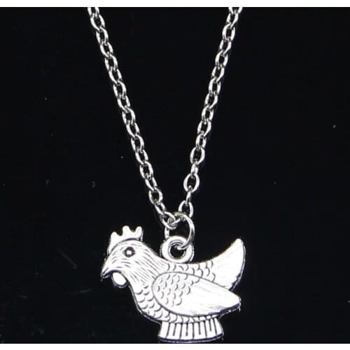 New Fashion Necklace 19x14mm cock chicken Pendants Short Long Women Men Colar Gift Jewelry Choker