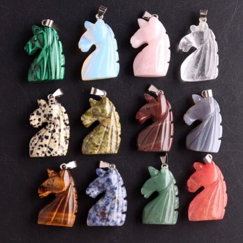 Wholesale 6pcs/lot Unicorn Statue Natural Stones Carved Home Decoration Healing Crystal Reiki Figurine Quartz Gemstone Animals