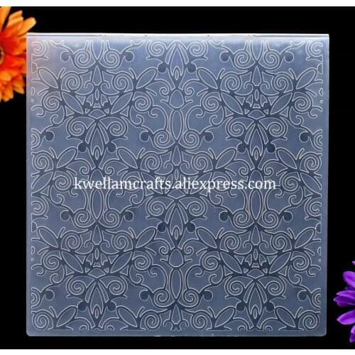 Larger Size Leaves Plastic Embossing Folder For Scrapbook DIY Album Card Tool Plastic Template 19.8x19.8cm KW7102326