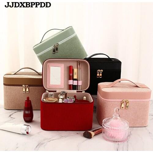 Professional Make Up Bag Women Shoulder Cosmetic Case High Quality Female Beauty Brush Waterproof Makeup Box Toiletry Suitcases