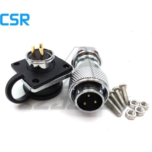 WS16 series waterproof 3 pin, industrial automation power connectors, high-voltage, waterproof, anti-vibration 3 pin connector