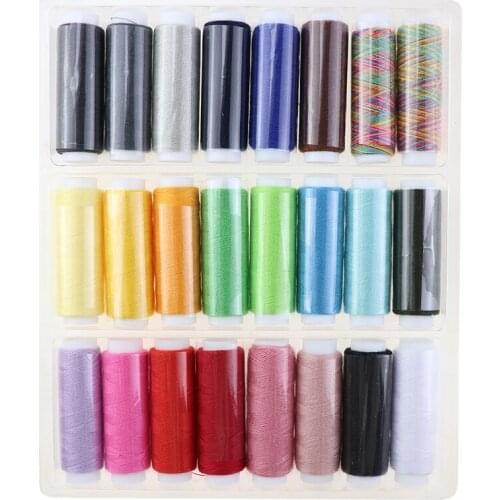 24-color 402 boxed handmade sewing thread, hand-stitched thread, 100% polyester unfixed color sewing thread