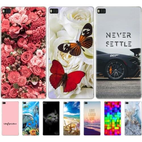 Silicon Case For Huawei P8 Lite case Soft TPU Painted Back Phone Cover For huawei P8 lite 2015 2016 Full Protection Coque Bumper