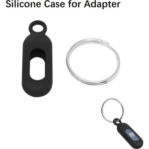 Silicone Case Holder for Lightning Type C MicroUSB Adapter, Anti-lost Keeper with Keychain, Data & Charge Cable, Car, Travel
