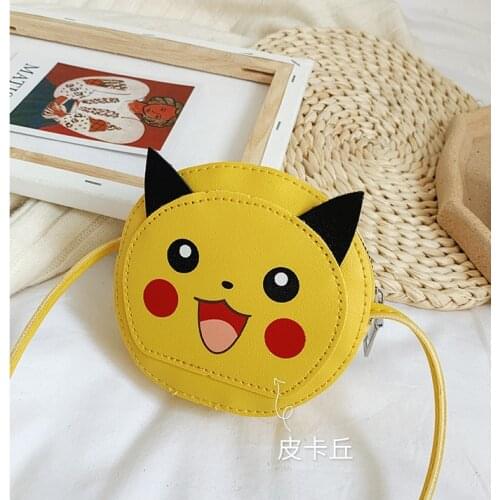 Pokemon Pikachu Shoulder Bag Anime Cartoon Fashion Casual Lightweight Waterproof Canvas Printed Zipper Bag Childrens Gift