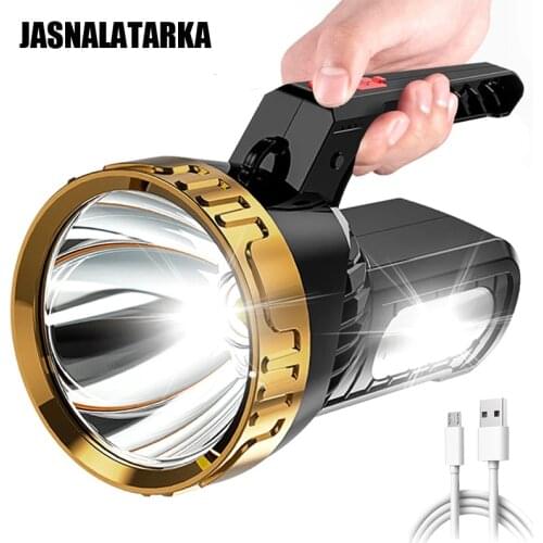 High Power LED Flashlight USB Rechargeable Portable Flashlight Camping Outdoor Torch Lantern Emergency Light Powerful Flashlight