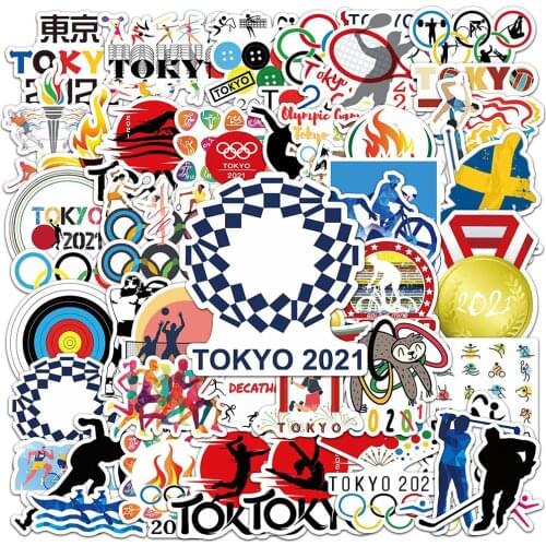 10/30/50 Pcs 2021 Tokyo Olympics Logo World Poster Stickers Fridge Phone Laptop Luggage Wall Notebook Car Graffiti Kids Toys