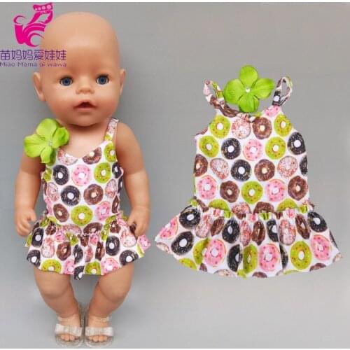 18-inch summer swimsuit suit suitable for 43cm baby doll one-piece suit doll accessories