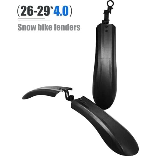 2pcs 4.0 Wide Snowmobile Bicycle wings Fat Bike Fender Accessories 24-29inch Fatbike Front Rear Fender Mud Guard Firm Durable