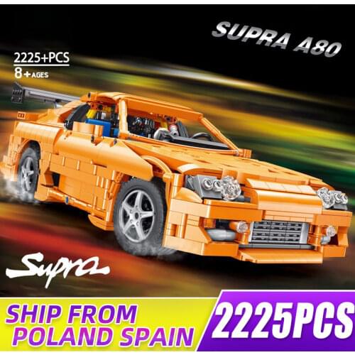 2225PCS Building Block High-Tech Car Toys The 1:12 Toyota Supra A80 Racing Car Model Assembly Brick Kids Christmas Gifts