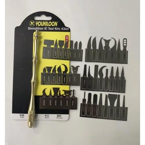 43 in 1 BGA Chip IC Knife Blade Remover Hand Tools Set for Repair Removing iPhone Motherboard Mainboard NAND CPU