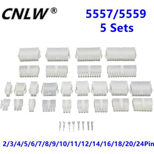 5 Sets 5557-5559 Connectors 4.2mm Pitch Air Docking Connector 5557-5559-2 Pin~24 Pin