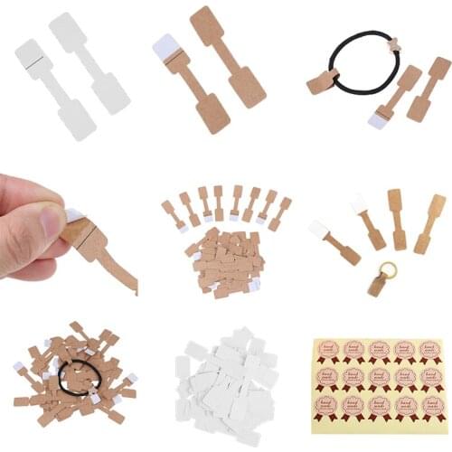 50/100Pcs Quadrate Blank Price Tags Necklace Ring Labels Paper Stickers Paper Jewelry Display Card Labels Hangtag