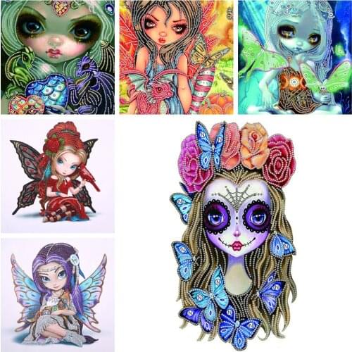 Big Eyes Doll DIY 5D Diamond Painting Partially Special-shaped Drill Cartoon Series Decoration Gift Creative Hanging Painting