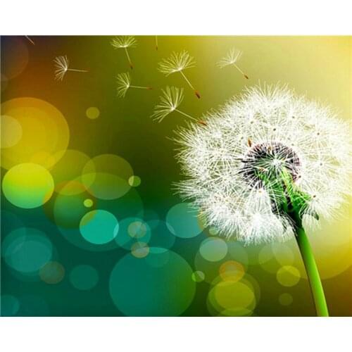 Diamond Painting Full Square Diamond "Dandelion" 3D Embroidery Cross Stitch Rhinestone 5D Diamond Mosaic Home Decor