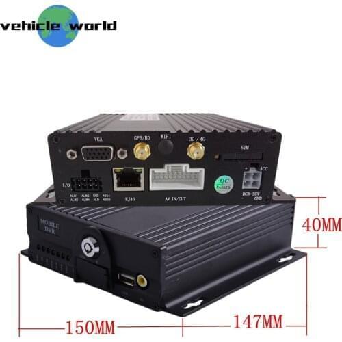 Bus Taxi Trailer Truck Car Vehicle AHD 1080P Dual SD Card 4 Ch Mobile DVR with GPS 3G