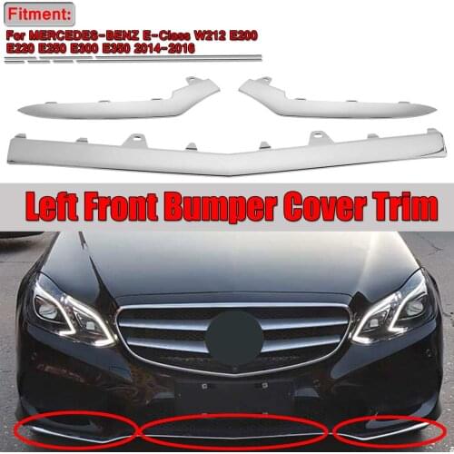 Car Front Bumper Splitter Lip Diffuser Spoiler Lip Lower Chrome Trim For Mercedes For Benz E-Class W212 E200 E220 E250 2014-2016