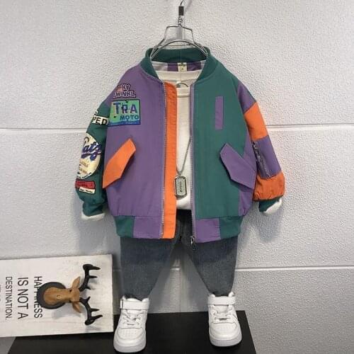 Spring Baseball Jacket Big Kids Teens Clothes For Teens Girls Jackets Cardigan Children Outwear Coats Autumn Purple Windbreaker