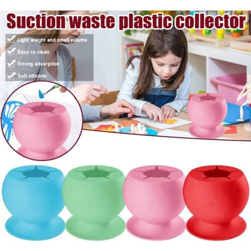 DIY Scrap Cup Environmental Powerful Suction Household School Craft Weeding New Handicraft Waste Collector Storage Accessires