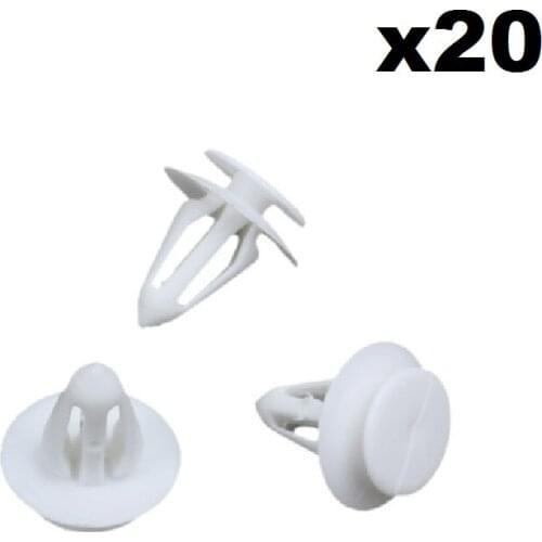 FOR FORVW SHARAN INTERIOR DOOR TRIM PANEL CLIPS X20-WHITE Plastic Clips