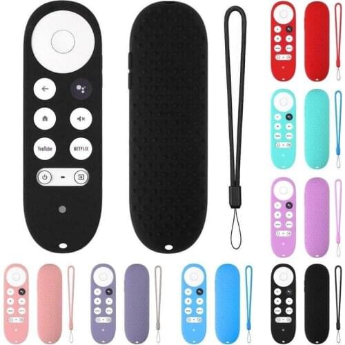 For Google TV 2020 Voice Remote Silicone Case Skin Remote Control Protection Shockproof Silicone Cover Protective Cover