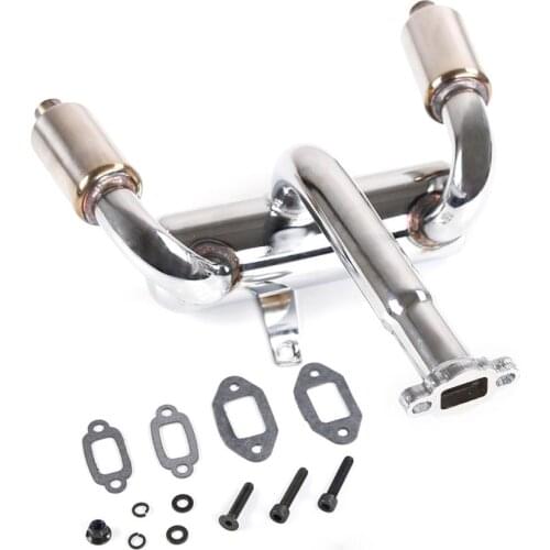 Silencer double hole exhaust pipe Power boosting resonance tube for ROVAN KM HPI BAJA 5B 5T 5SC