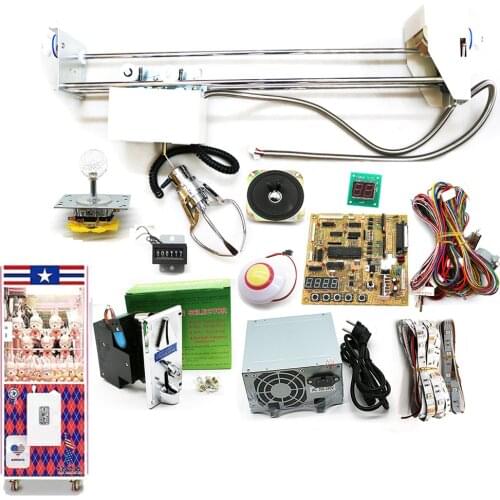Toy Crane Machine Cabinet kit DIY 71CM Gantry With Claw Crane Game PCB Board coin acceptor, buttons, harness ,led joystick