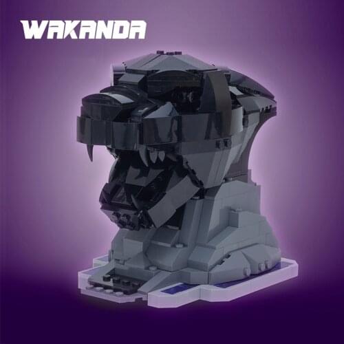 MOC Building Blocks Film Creativity Wakanda Black Panther Statu Assembly Model DIY Brick Sets Childrens Toys Educational Gifts