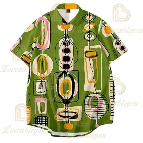 Summer Short Sleeve Shirt Pop Abstract Chemise 3D Printed Shirt Mens Top Shirt Camisas Para Hombre Husband Boyfriend Gift