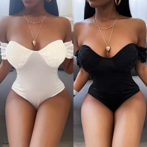 Lucakuins Women's Lace Bodysuit